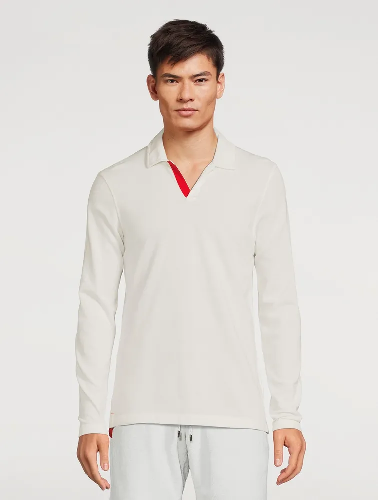 Felix Cotton Long-Sleeve Polo Shirt