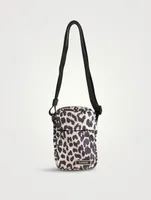Festival Recycled Tech Fabric Crossbody Bag In Leopard Print