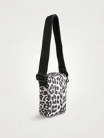 Festival Recycled Tech Fabric Crossbody Bag In Leopard Print