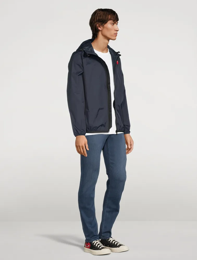 K-Way Nylon Zip Jacket With Hood