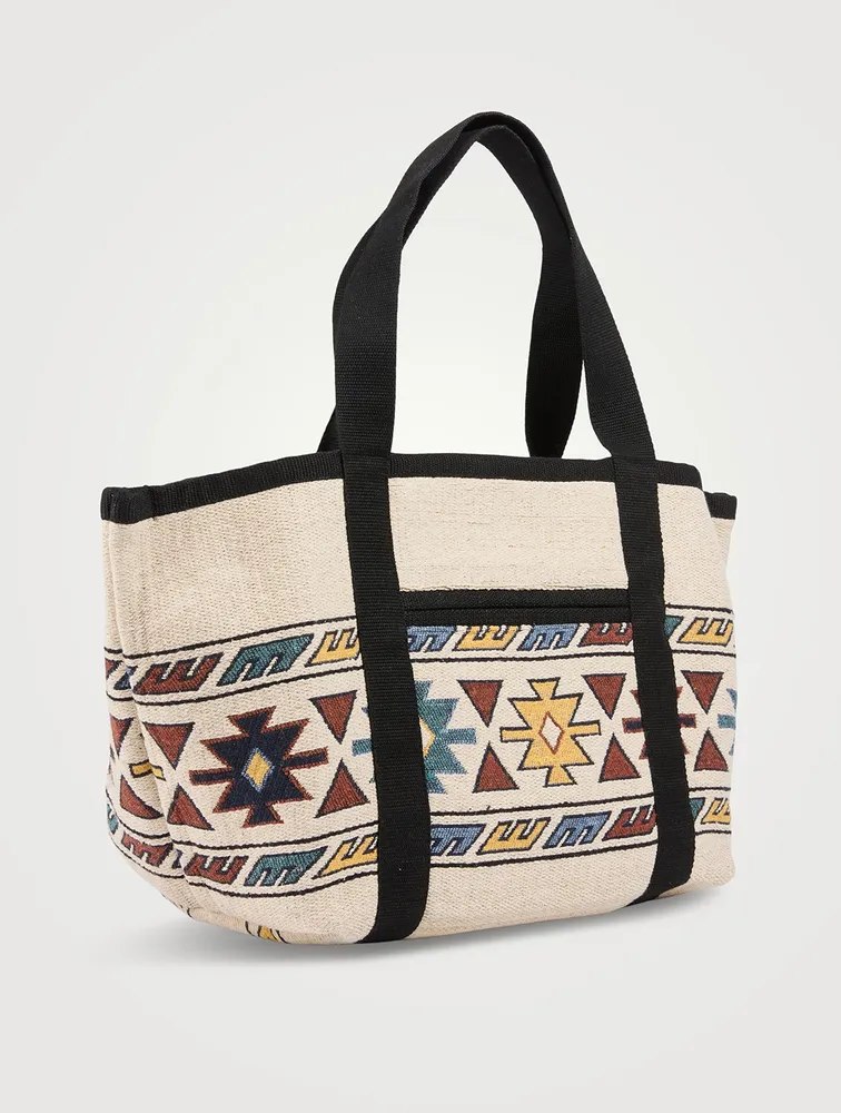 Darwen Tote Bag In Ikat Print