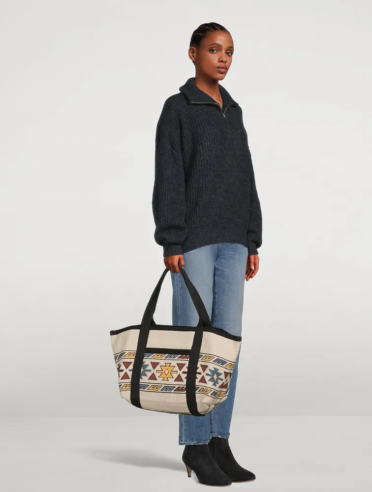 Darwen Tote Bag In Ikat Print