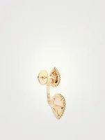 S And XS Motif Serpent Bohème Stud Earring With Mother-Of-Pearl And Diamonds