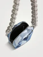 Crystal Cobra Patchwork Denim Camera Bag