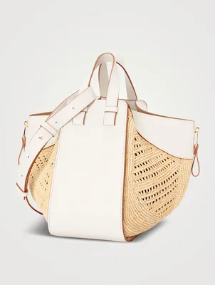 Loewe x Paula’s Ibiza Small Hammock Leather And Raffia Bag