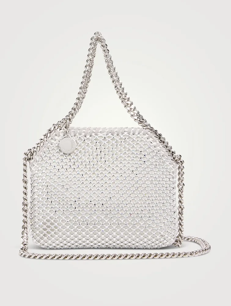 Mini Falabella Crystal Mesh And Satin Tote Bag