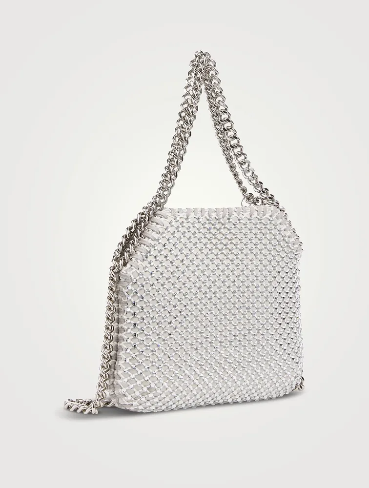 Mini Falabella Crystal Mesh And Satin Tote Bag