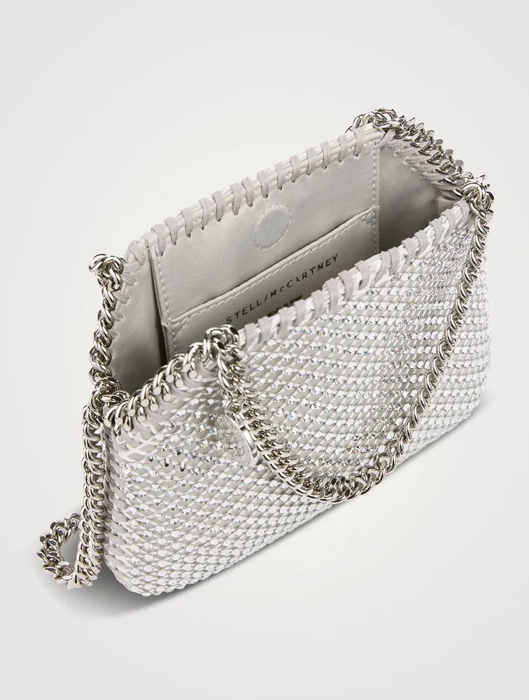 Mini Falabella Crystal Mesh And Satin Tote Bag