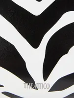 Friday Leather Crossbody Bag In Zebra Stripe Print