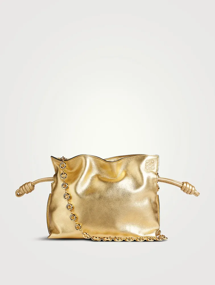 Mini Flamenco Metallic Leather Clutch