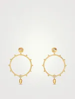 Anfora 18K Gold Hoop Earrings With Diamonds