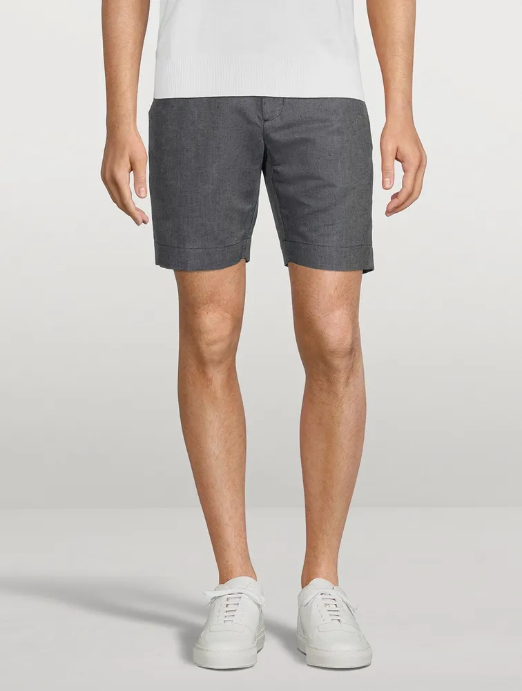 Harrop Linen-Blend Tailored Shorts