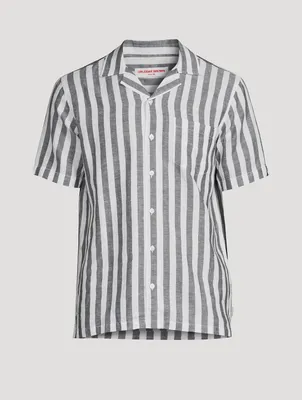 Hibbert Linen and Cotton Striped Shirt