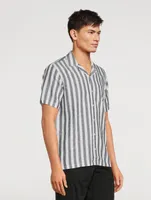 Hibbert Linen and Cotton Striped Shirt