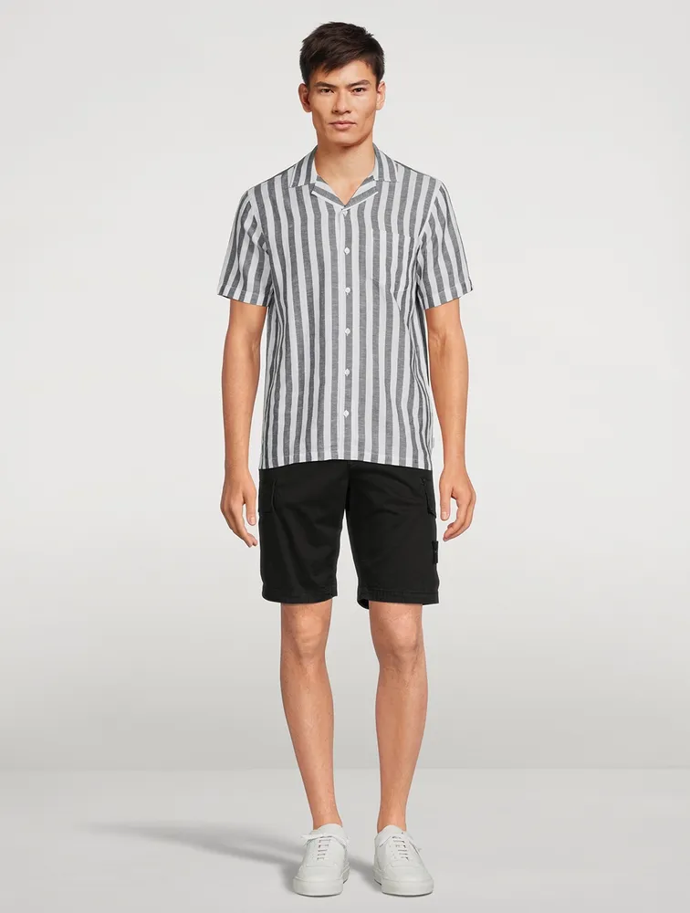 Hibbert Linen and Cotton Striped Shirt