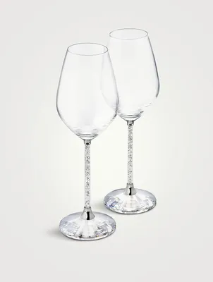 Set Of Two Crystalline Wine Glasses