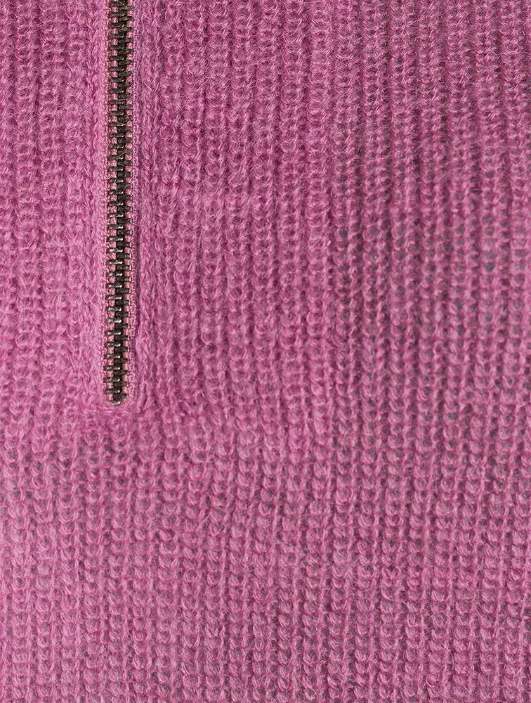 Half-Zip Ribbed Sweater