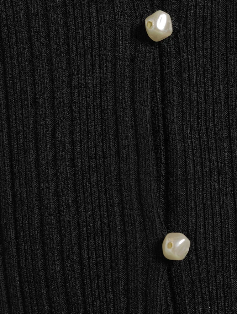 Cardigan With Pearl Buttons