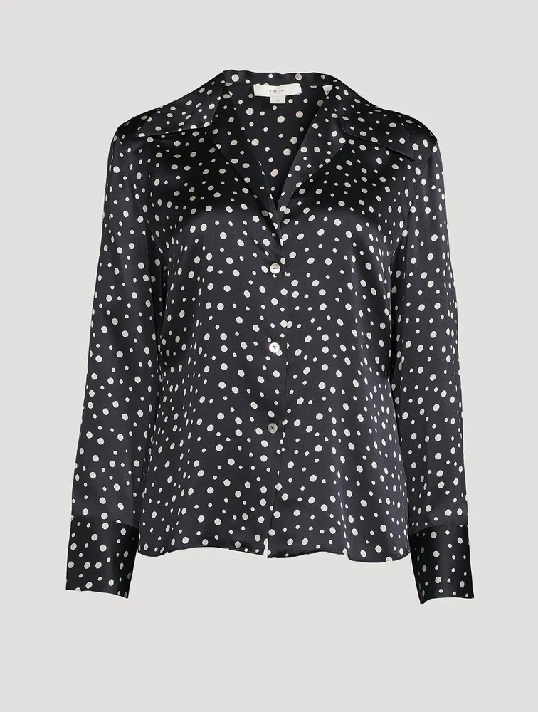 Silk Shirt Dotted Print