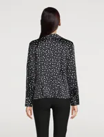 Silk Shirt Dotted Print