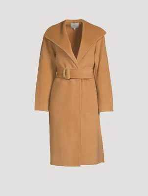 Belted Wool And Cashmere Coat