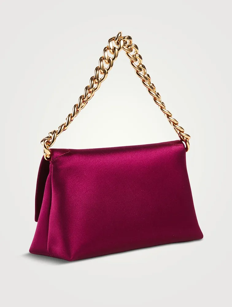 Mini Label Satin Chain Bag