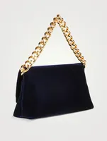 Mini Label Velvet Chain Bag