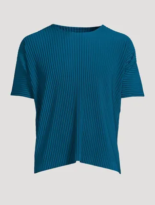 Colour Pleats Short-Sleeve T-Shirt