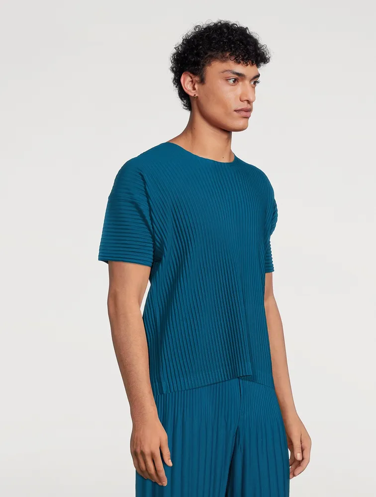 Colour Pleats Short-Sleeve T-Shirt