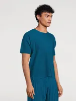 Colour Pleats Short-Sleeve T-Shirt