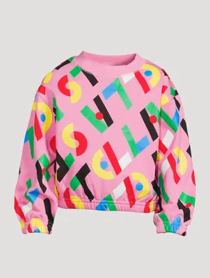 Cotton Sweatshirt Stella Print