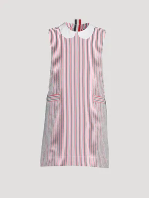 Seersucker Stripe Sleeveless Dress