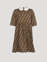 Kids Cotton-Blend Dress FF Print