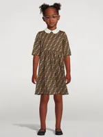 Kids Cotton-Blend Dress FF Print