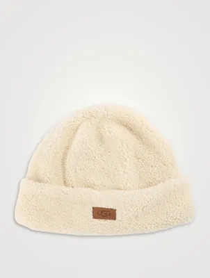 Curly Sheepskin Cuff Hat