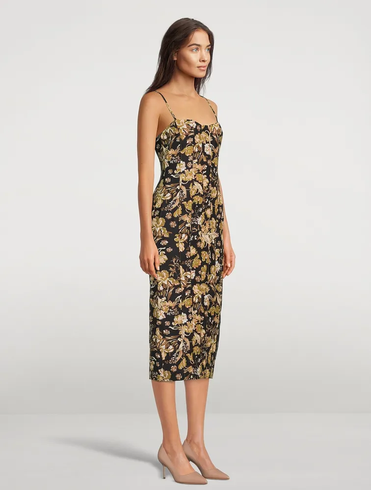 SHONA JOY Palermo Midi Dress In Floral Print