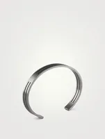 19g Brushed Sterling Silver Punched Ribbon Cuff Bracelet