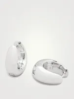 Small Ice Sterling Silver Hoop Earrings