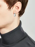 Small Ice Sterling Silver Hoop Earrings