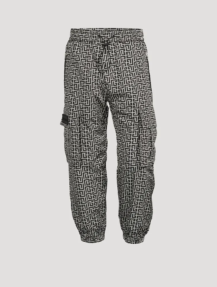 Nylon Monogram Cargo Pants