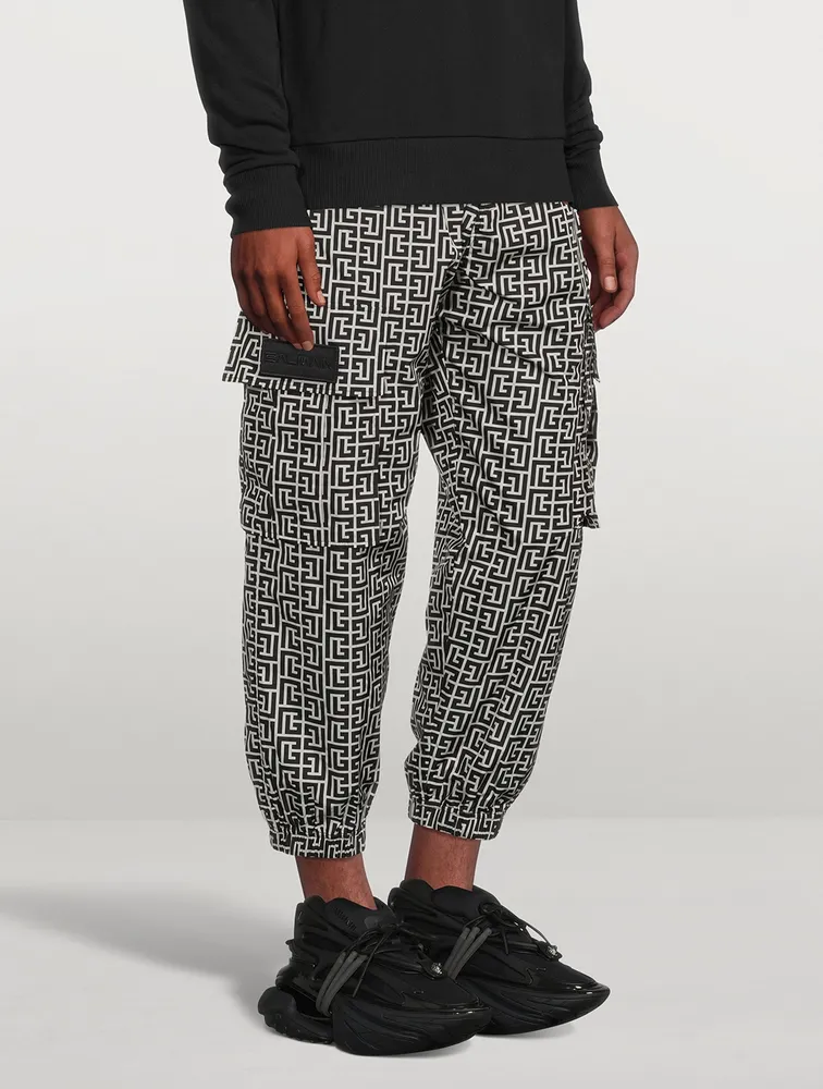 Nylon Monogram Cargo Pants