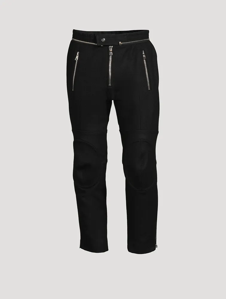 Wool Felt Rider Pants With Knee-Pads