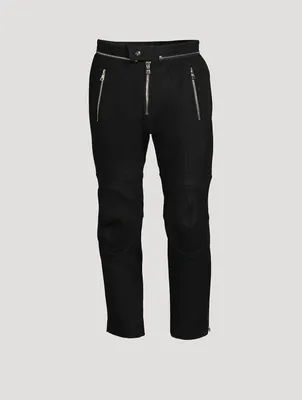 Wool Felt Rider Pants With Knee-Pads