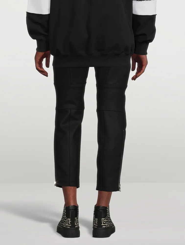 Wool Felt Rider Pants With Knee-Pads