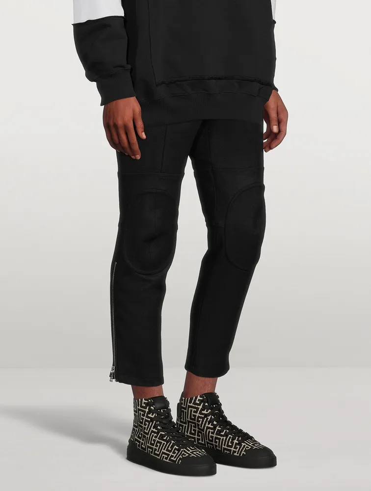 Wool Felt Rider Pants With Knee-Pads