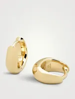 Ice Gold Plated Sterling Silver Huggie Hoop Earrings