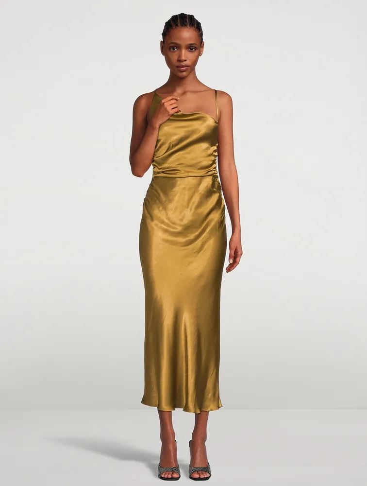 Giorgia Satin Bias Midi Dress