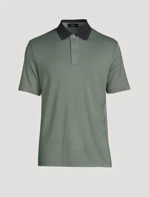 Modal Jersey Contrast Collar Polo Shirt