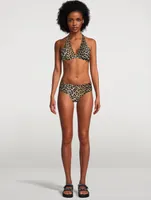 Mid-Rise Bikini Bottom In Leopard Print