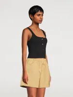 Ava Button-Front Tank Top